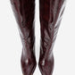 Lunelle - Burgundy Pointed Toe Stiletto Heel Knee-High Boot (Women)