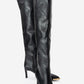 Vody - Black Over-The-Knee Zip Stiletto Boot (Women)