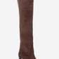 Vody - Brown Suede Zip Over-The-Knee Stiletto Boot (Women)
