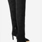 Vody - Black Suede Zip Over-The-Knee Stiletto Boot (Women)