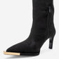 Vody - Black Suede Zip Over-The-Knee Stiletto Boot (Women)