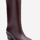 Juana - Burgundy Genuine Leather Pointed Toe Boot (Women)