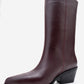 Juana - Burgundy Genuine Leather Pointed Toe Boot (Women)