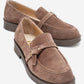Galea - Taupe Suede Genuine Leather Loafer (Women)