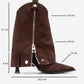 Lola - Brown Zip Pointed Toe Heeled Boot (Women)
