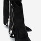 Lola - Black Zip Pointed Toe Heeled Boot (Women)