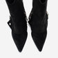 Lola - Black Zip Pointed Toe Heeled Boot (Women)