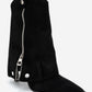 Lola - Black Zip Pointed Toe Heeled Boot (Women)