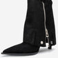 Lola - Black Zip Pointed Toe Heeled Boot (Women)