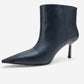 Rassel - Navy Smooth Pointed Toe Stiletto Heel Ankle Boot (Women)