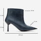 Rassel - Navy Smooth Pointed Toe Stiletto Heel Ankle Boot (Women)