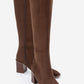 Venia - Brown Block Heel Boot (Women)