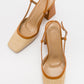 Rivie - Cognac Raffia Round Toe Chunky Heel Shoe (Women)