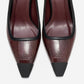 Rona - Burgundy Printed Matte Toe Heeled Shoe (Women)