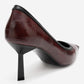Rona - Burgundy Printed Matte Toe Heeled Shoe (Women)