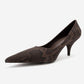 Marcus - Brown Patterned Heeled Shoe (Women)