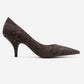 Marcus - Brown Patterned Heeled Shoe (Women)