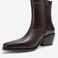 Lexia - Brown Genuine Leather Western Boot (Women)