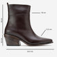 Lexia - Brown Genuine Leather Western Boot (Women)