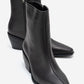 Lexia - Black Genuine Leather Western Boot (Women)