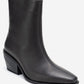 Lexia - Black Genuine Leather Western Boot (Women)