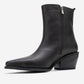 Lexia - Black Genuine Leather Western Boot (Women)