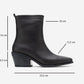Lexia - Black Genuine Leather Western Boot (Women)
