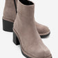 Junae - Taupe Genuine Leather Block Heel Boot (Women)