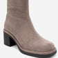 Junae - Taupe Genuine Leather Block Heel Boot (Women)