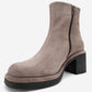 Junae - Taupe Genuine Leather Block Heel Boot (Women)
