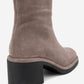 Junae - Taupe Genuine Leather Block Heel Boot (Women)