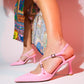 Coje - Pink Patent Pointed Toe Stiletto Shoe (Women)
