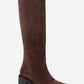 Fros - Brown Genuine Leather Block Heel Knee-High Boot (Women)