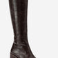 Venia - Brown Block Heel Knee-High Boot (Women)