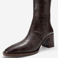 Venia - Brown Block Heel Knee-High Boot (Women)