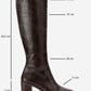 Venia - Brown Block Heel Knee-High Boot (Women)