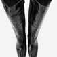 Venia - Black Croco-Effect Knee-High Thick Heel Boot (Women)