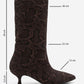 Crow - Brown Patterned Pointed Toe Ankle Boot (Women)