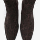 Chara - Brown Patterned Block Heel Boot (Women)