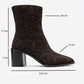 Chara - Brown Patterned Block Heel Boot (Women)
