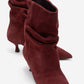 Balei - Burgundy Suede Genuine Leather Short Heel Boot (Women)