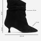 Balei - Black Suede Genuine Leather Short Heel Boot (Women)
