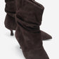 Balei - Brown Suede Genuine Leather Short Heel Boot (Women)
