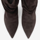 Balei - Brown Suede Genuine Leather Short Heel Boot (Women)