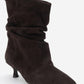 Balei - Brown Suede Genuine Leather Short Heel Boot (Women)