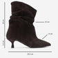 Balei - Brown Suede Genuine Leather Short Heel Boot (Women)
