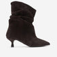 Balei - Brown Suede Genuine Leather Short Heel Boot (Women)