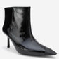 Rassel - Black Patent Pointed Toe Slim Heel Boot (Women)