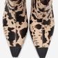 Rassel - Beige Printed Pointed Toe Slim Heel Boot (Women)