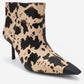 Rassel - Beige Printed Pointed Toe Slim Heel Boot (Women)